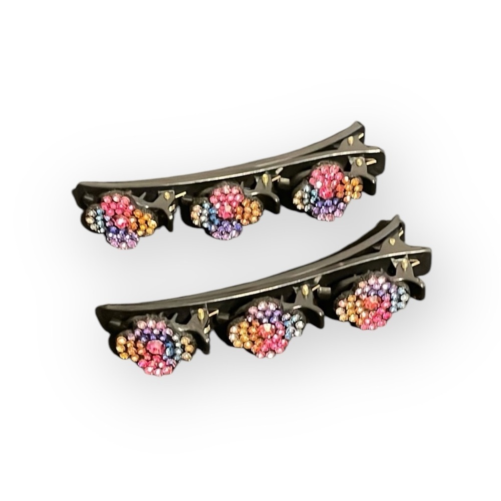 Floral Beaded Hair Clips - Picture 1 of 1